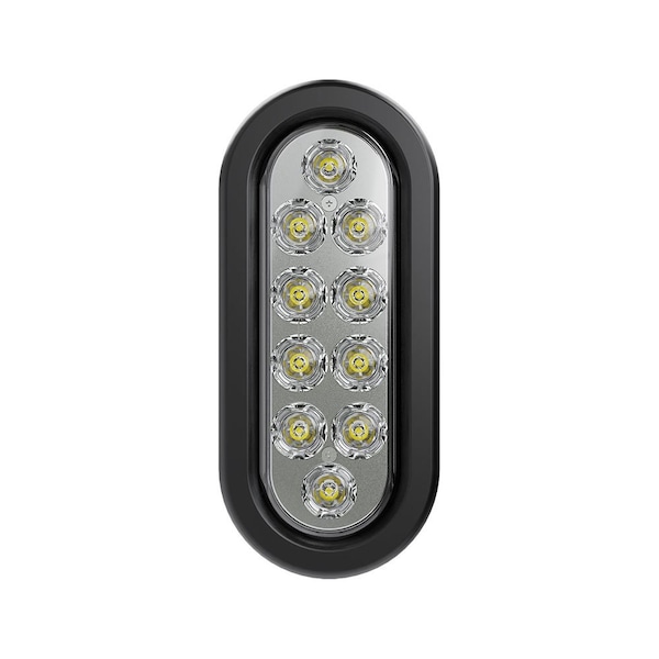 6" Oval - 10 LED White Back Up Reverse Trailer Light